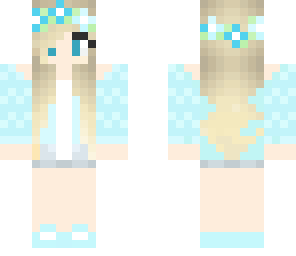 blue flower girl
