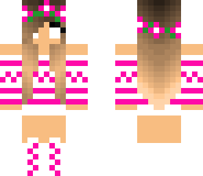 pink winter flower girl