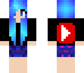 blue hair youtube girl