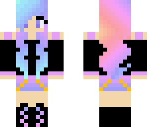 raindow girl skin