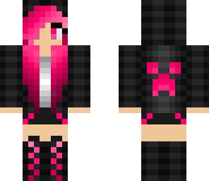 pink hoodie