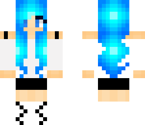 electric blue hair girl