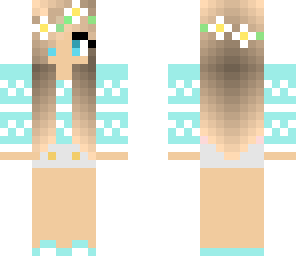 blue daisy girl