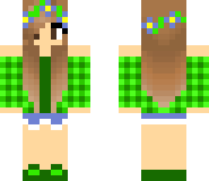 flower plaid girl
