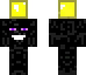 enderman holding a gold block | Minecraft Skin