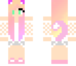 pastel pink cat girl