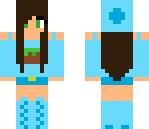 blue minecrafter girl