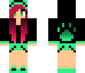 cute green panda gal