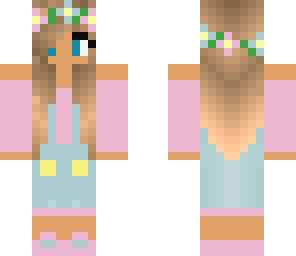 pastel dungaree girl