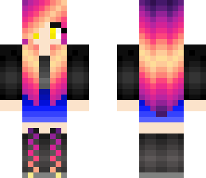 neon gradient hair tomboy