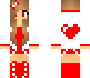 red heart girl