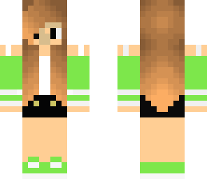 green cute girl