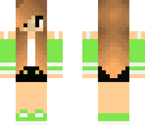 edited cute green girl