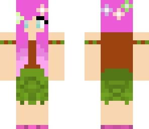lovely pink haired beauty girl