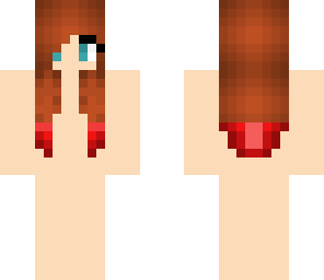 brown hair base dipped in red
