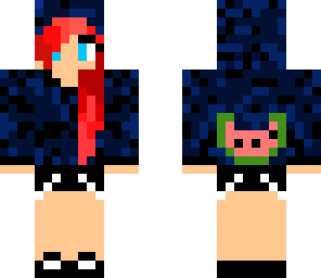redhead girl with hoodie