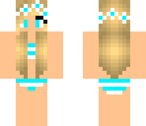 blonde blue bikini girl