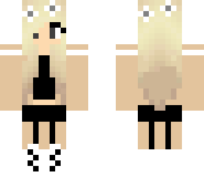 girl in white and black