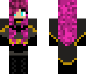 bat girl with purple hair