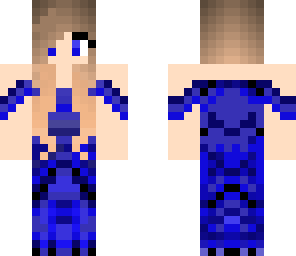 blue skull wedding girl