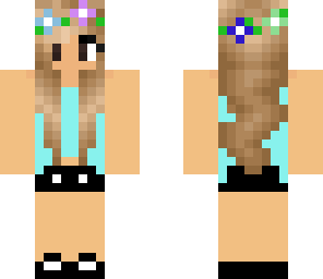 rainbow flower crown girl