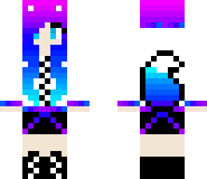 purple ombre fox girl