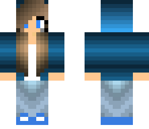 blue girl with headphones
