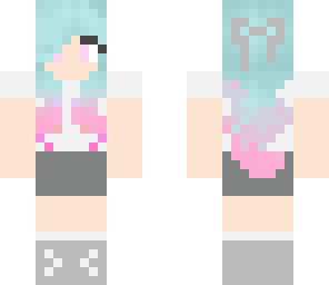cotton candy hair girl outfit 2