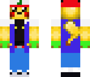 pikachu with ash's clothes