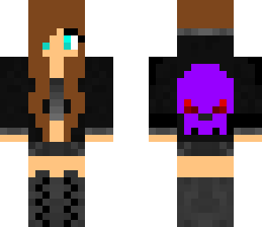 purple skull girl