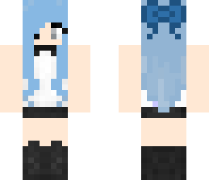 pastel blue dark blue bow