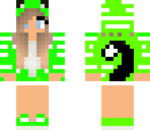 tiger girl light green