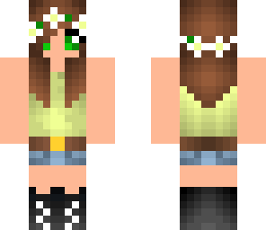 cute green flower girl