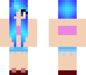 blue haired girl