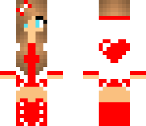 red heart girl edit