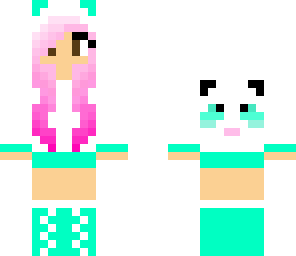 teal panda girl