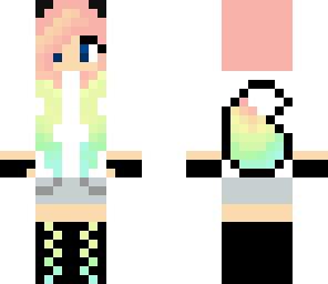 edited rainbow wolf girl