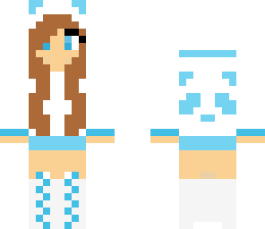re-edited blue panda girl