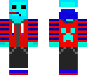 blue jacket slime with headphones