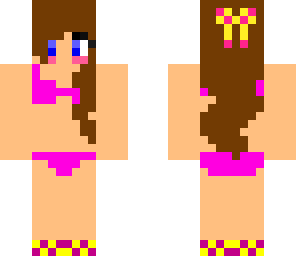 female sky skin in bikini