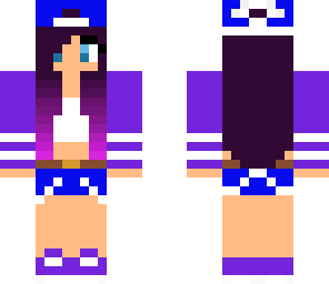 a light purple and dark blue cute tomboy