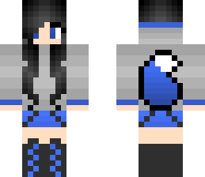 blue and silver wolf girl