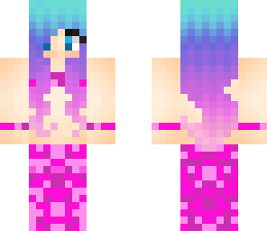 pink coral mermaid