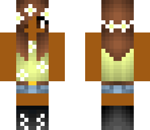 edit of black yellow flower girl