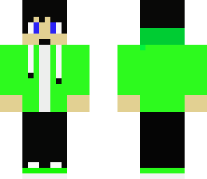 green boy with black hair
