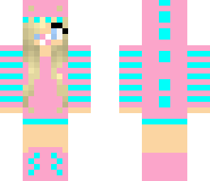 pink and blue dino girl