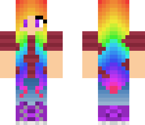 rainbow haired girl