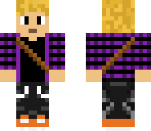 blonde guy with a purple shirt