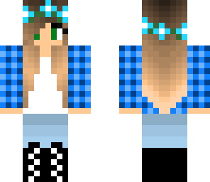 blue flannel girl 2
