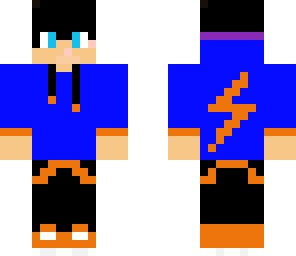 blue hoodie with black hair dude